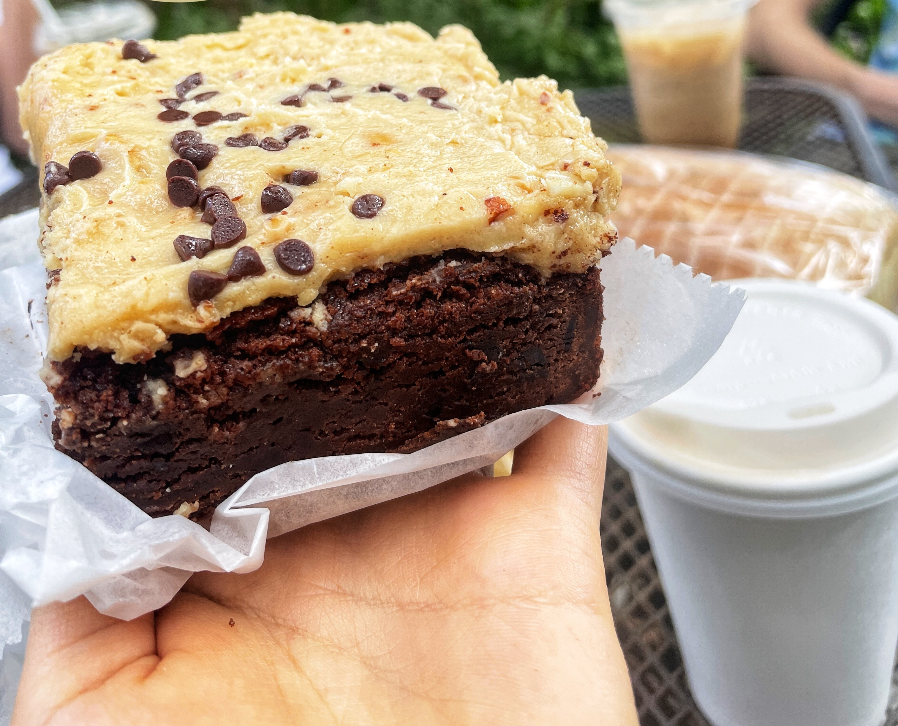Peanut butter Brownie and Coffee