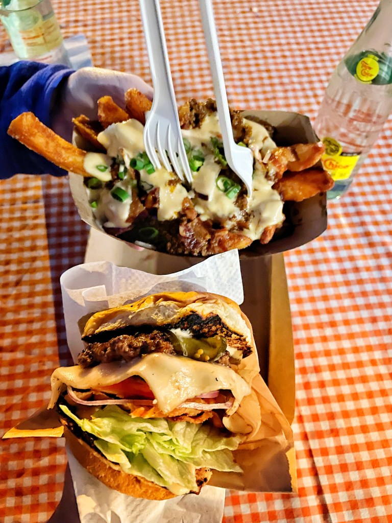 Full meal with burger and drink 