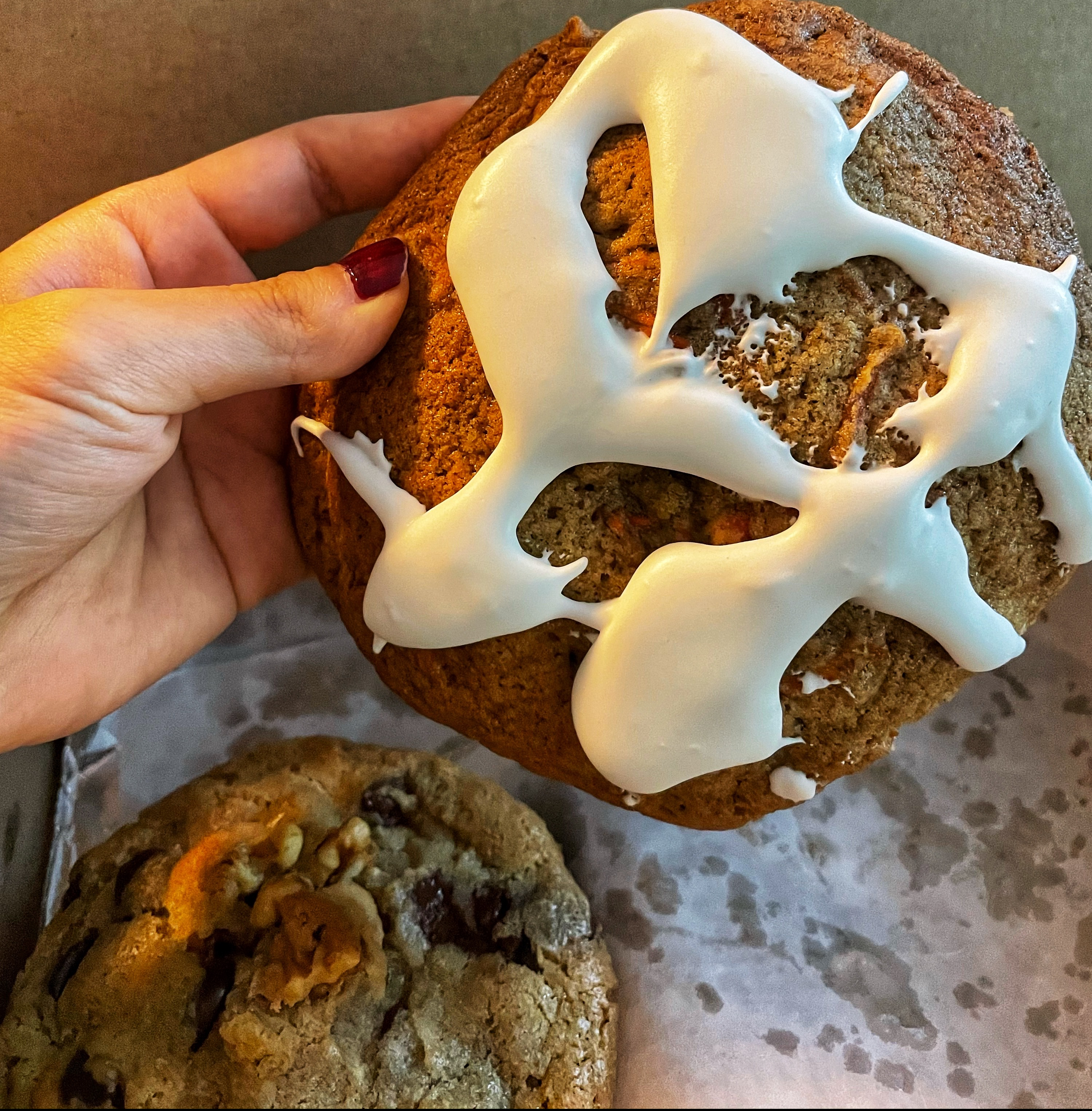 Iced Carrot Cake cookie