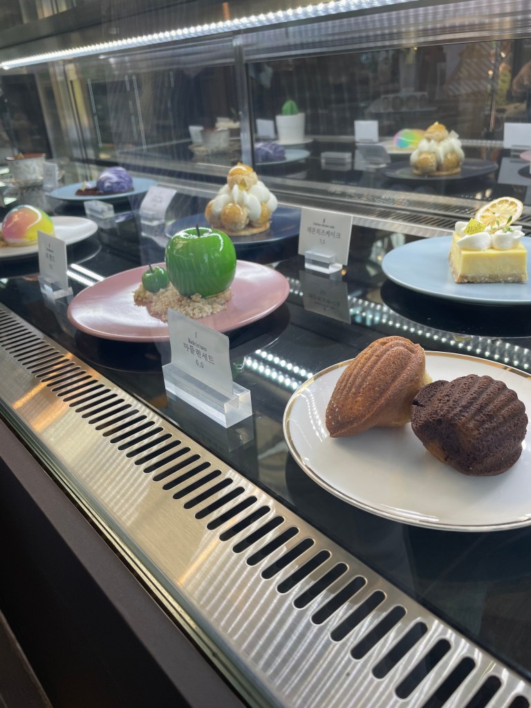 Display of desserts