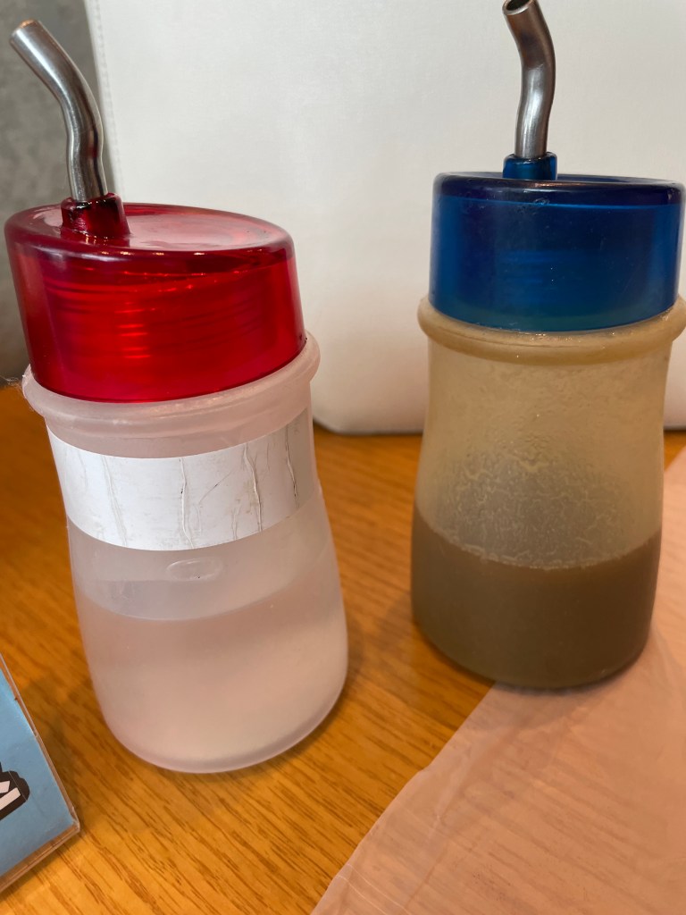 Vinegar and Soy sauce