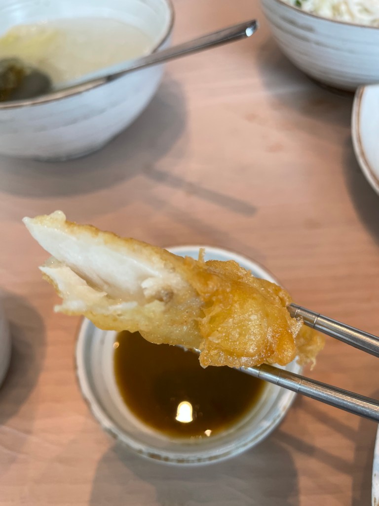 Inside of the fried fish