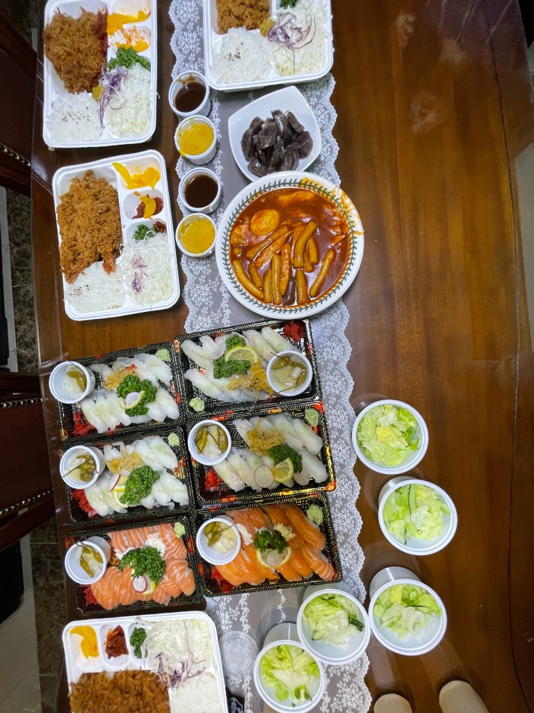 We ordered a variety of takeout items! 