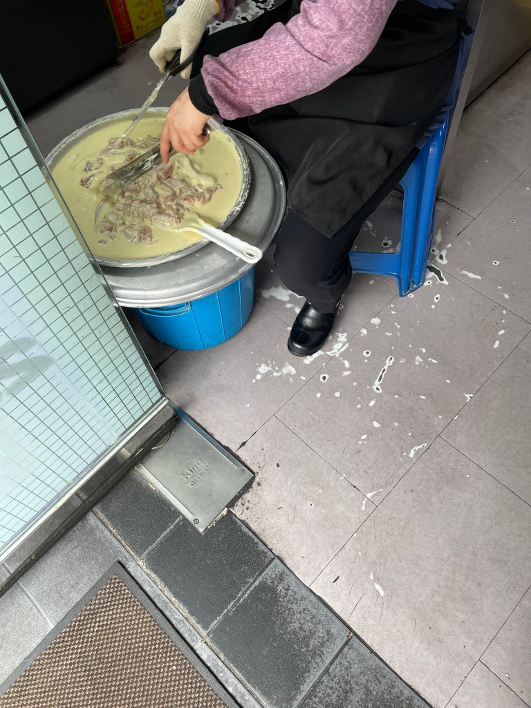 Prepping the chicken