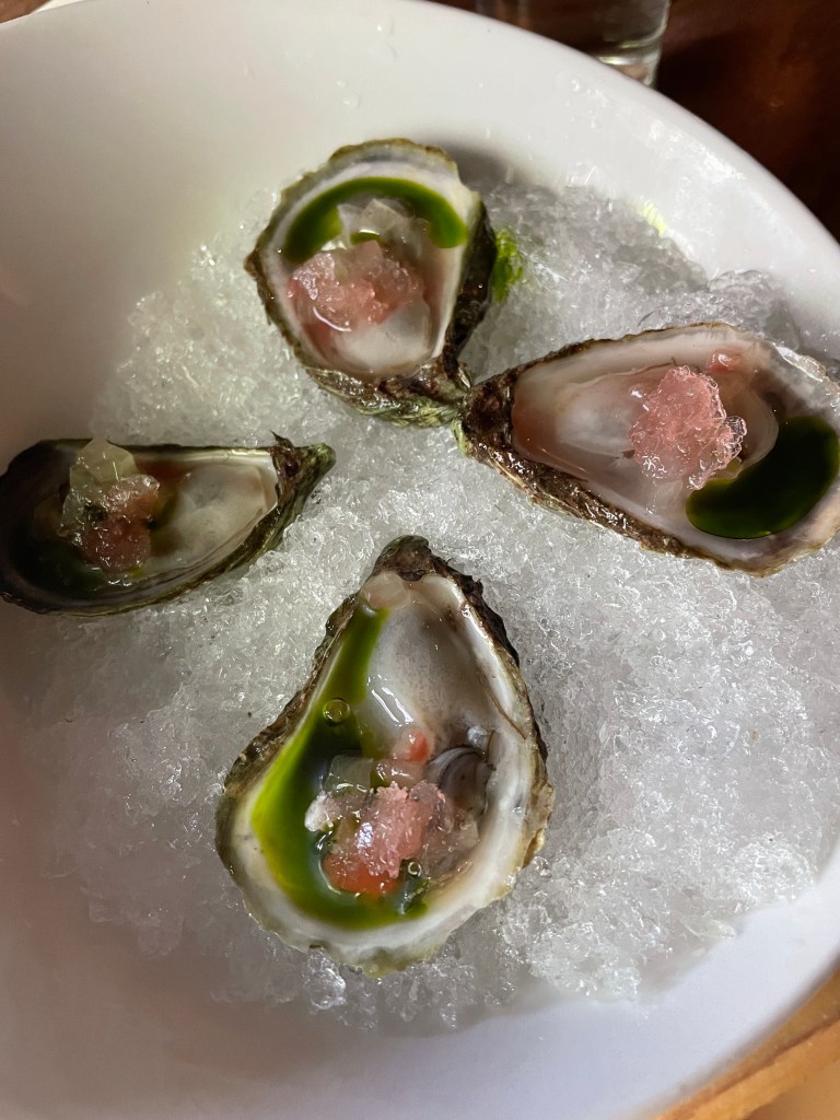The oysters were presented beautifully!