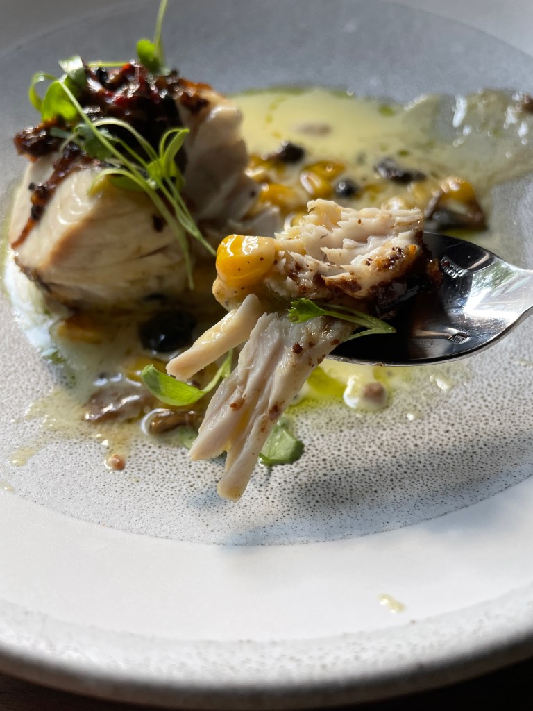 Grilled amberjack piece