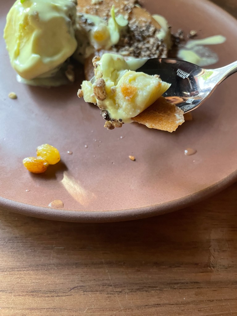 Flan texture was creamy and crunchy!