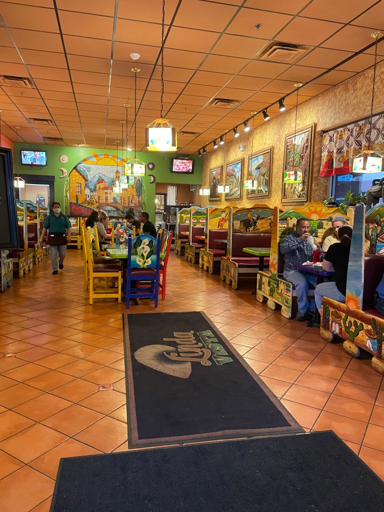 Colorful indoor seating