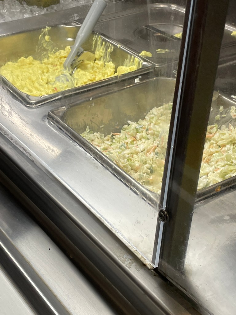 Coleslaw and potato salad