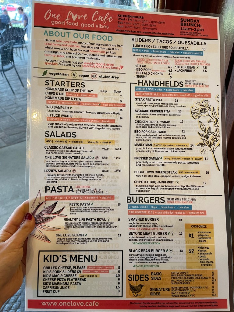 Food menu
