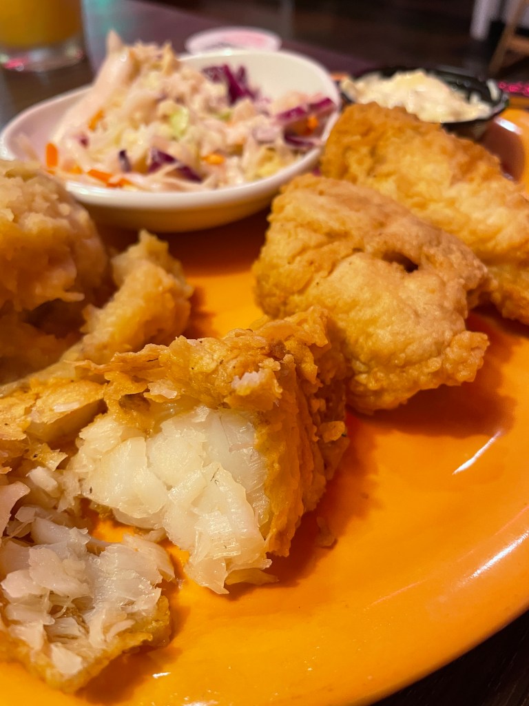 Cod was tender on the inside!