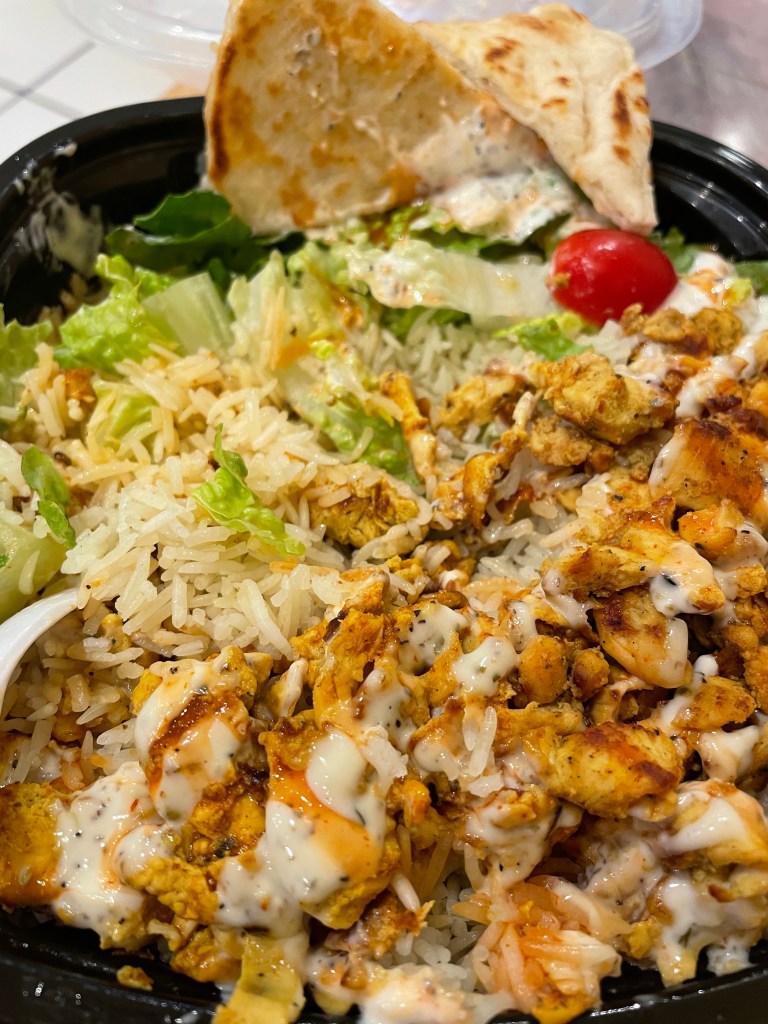 Lots of rice to mix with the chicken!