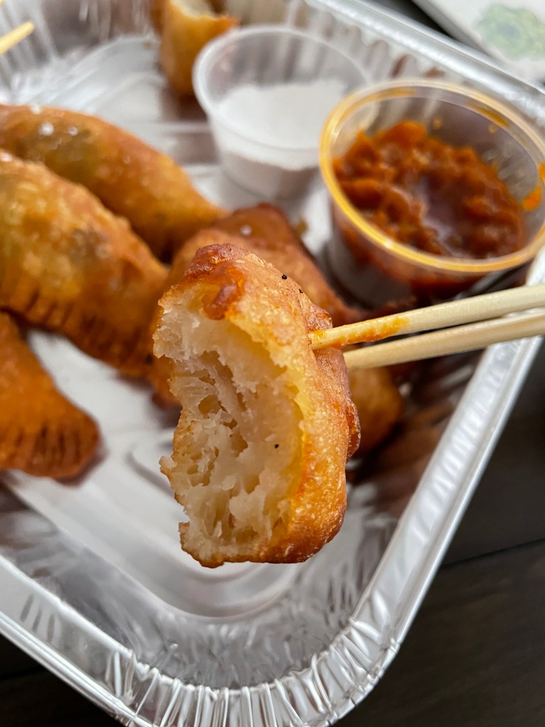 The puff puff was surprisingly quite chewy!